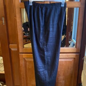 Robbie Bee Classic Black Linen Dress Pants Size 16 Spring Career